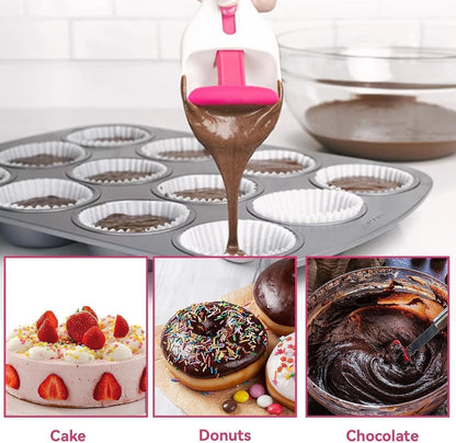 2Pcs Batter Dispensers Cake Pastry Spatula Spoon Cupcakes Shovel Cake Dispensing Spoon Durable Baking Pastry Tools