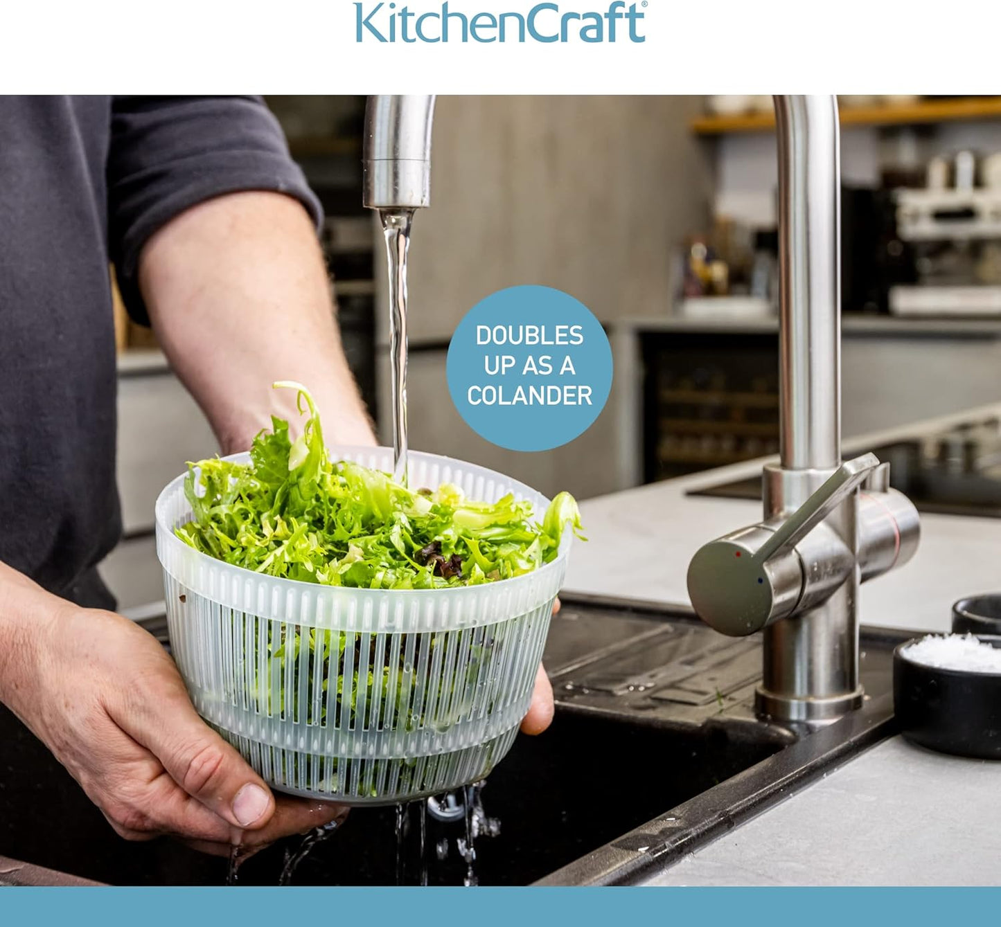 Mulandd Mini Salad Spinner / Dresser, 19 cm (7.5")
