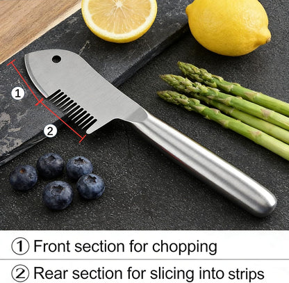 Stainless Steel Multi-Purpose Julienne Peeler, Vegetable Peeler and Julienne Slicer with Sharp Blade - Ergonomic Non-Slip Handle, Dishwasher Safe, 8.9 Inches for Vegetables and Fruit (1pcs)