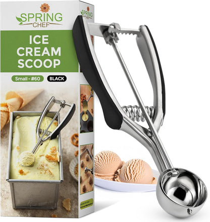 Spring Chef Large #20 Stainless Steel Cookie Scoop for Baking - Melon Baller - Multifunctional 2.93 Tbsp Cookie Scooper with Trigger Release for Ice Cream, Meatball, Cupcake, Muffin - Mint