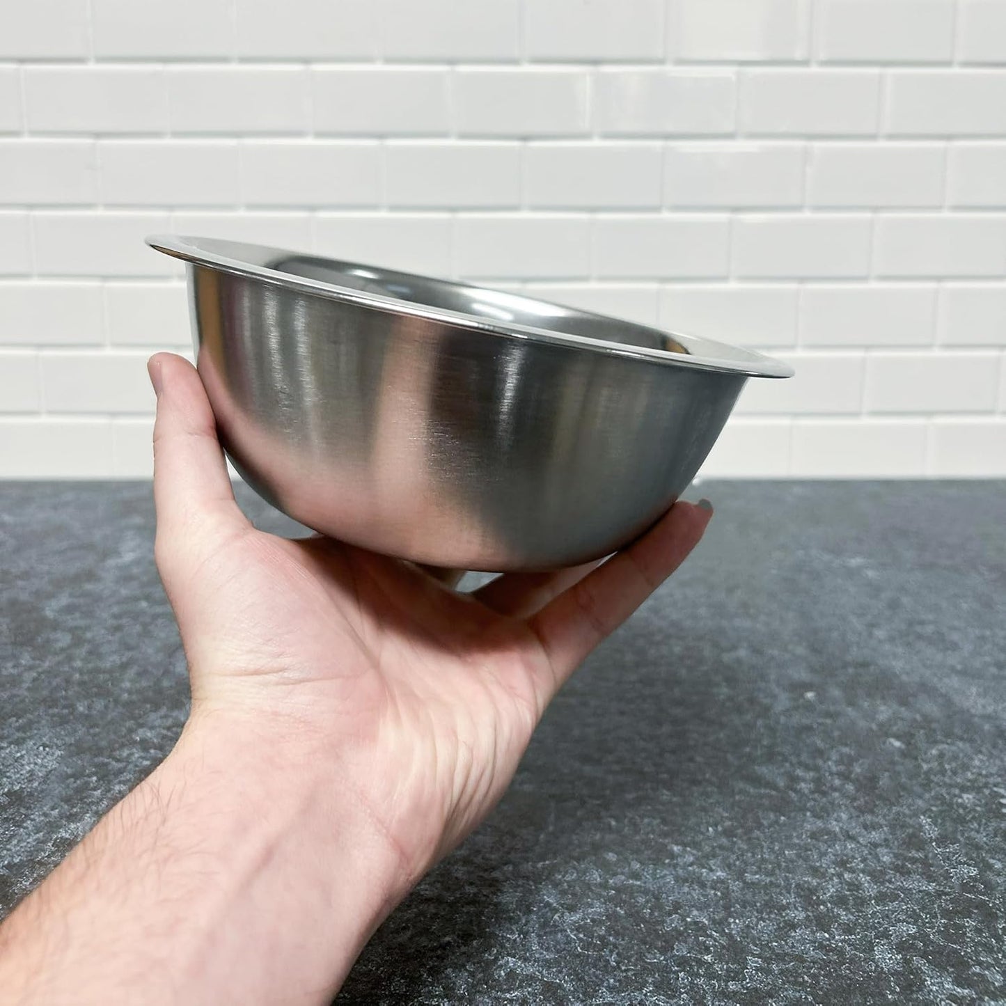 Chef Craft Brushed Mixing Bowl, 8-Quart, Stainless Steel