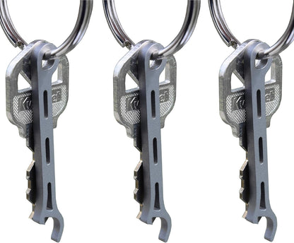 Gear Infusion Brew Soldier Bottle Opener - Thin Titanium Bottle Opener with Key Ring - Made in the USA (Sandblasted)