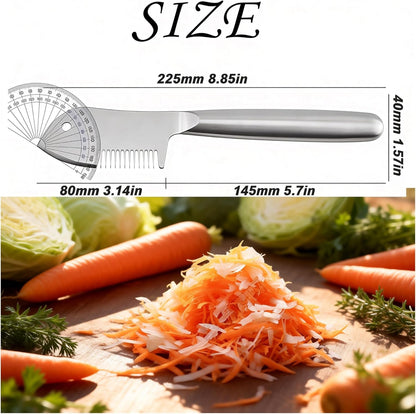 Stainless Steel Multi-purpose Julienne Peeler,Vegetable Julienne Slicer With Handle and Hanging Hole(2pcs)