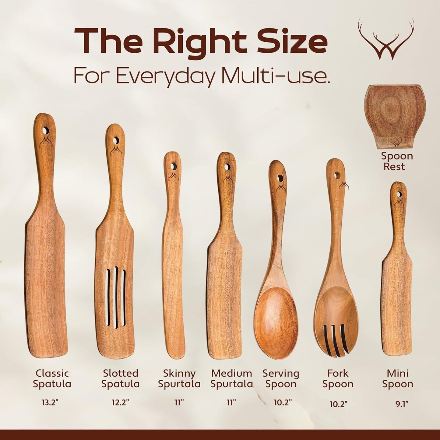 Skinny Spurtle for Sourdough Starter for Baking Tools - 12" Wooden Spurtle for Deep Jar & Dough Whisk - Sourdough bread baking supplies, Teak Wooden Spatula for Cooking