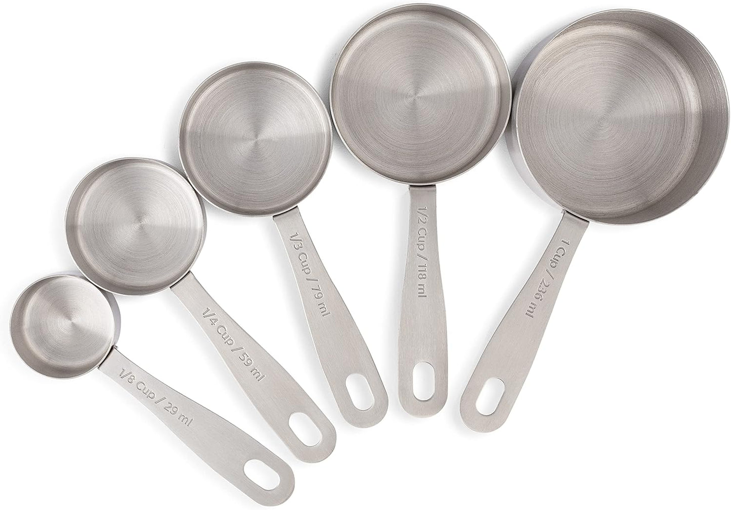 husMait Stainless Steel Measuring Cups & Spoons - 10 Piece Heavy Duty Measuring Cups & Spoons Set for Dry Foods, Spices or Liquids