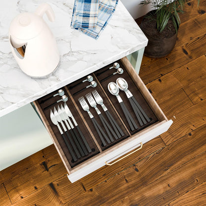 BYCY 3 Pack Mesh Flatware Drawer Organizer for Kitchen/Office/Home Tools,Spoon Knife Fork Organizers Box Utensil Tabletop Storage Tray (12 x 6 x 2 Inch)