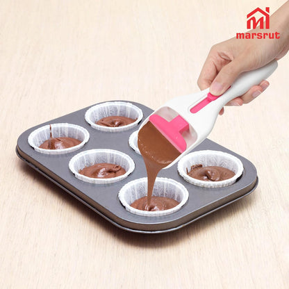 Cupcake Scoop, Batter Dispenser for Baking, Filler Spoon Tool Gadgets for Muffin, Cookie Dough, Pancakes & Cupcakes, Appliances/Supplies for Kitchen, Unique, Easy to Use, Dishwasher Safe & BPA Free