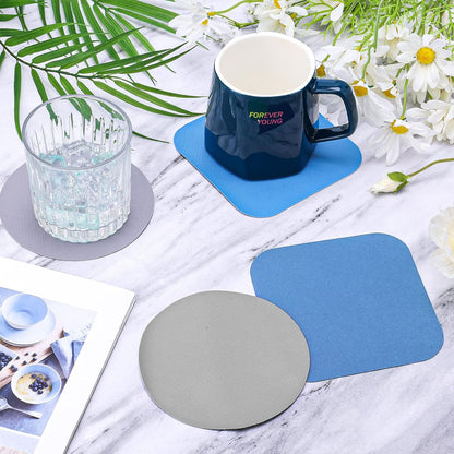 LUTER 4pcs Jar Opener, Rubber, Multi-function Silicone Bottle Opener for Seniors with Weak Hands Lid Cap Gripper Pads Kitchen Coasters Gadgets(Light Blue, Green)