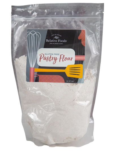 Relative Foods Premium gluten Free Pastry Flour (48oz) - Pastry Flour for Healthy Baking - Unique gluten Free flour Blend of Teff, Chickpea, & More - Perfect Baking