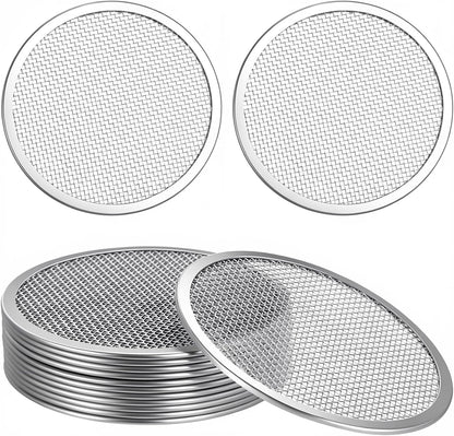 12 Pcs Sprouting Lids for Mason Jars 70mm Regular Mouth, Stainless Steel Screen Filter Strainer Lid Bean Sprout Sieve Mesh Lids for Bean, Alfalfa, Broccoli