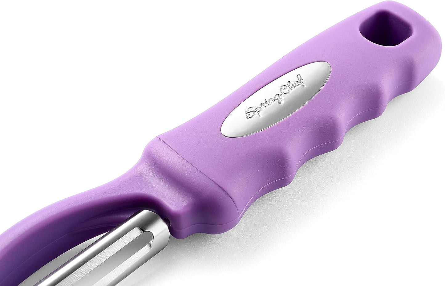 Spring Chef Premium Swivel Vegetable Peeler, Soft Grip Handle and Ultra Sharp Stainless Steel Blades - Perfect Kitchen Peeler For Veggie, Fruit, Potato, Carrot, Apple - Pink Lemonade