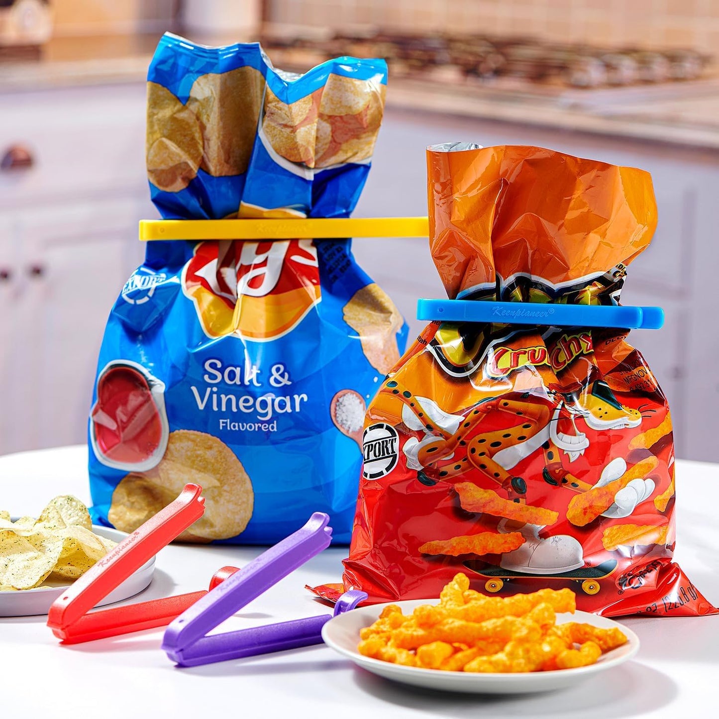 Keenpioneer Decorating/Icing Bag Sealing Clips, 60 Pack, Multipurpose for Food and Snack Storage, 3inch, 4inch and 6inch long