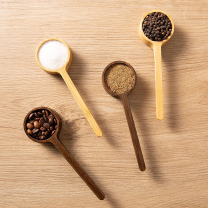 Bamboo Coffee Scoop Long Handle 10g Measuring Scoop for Deep Jars and Containers