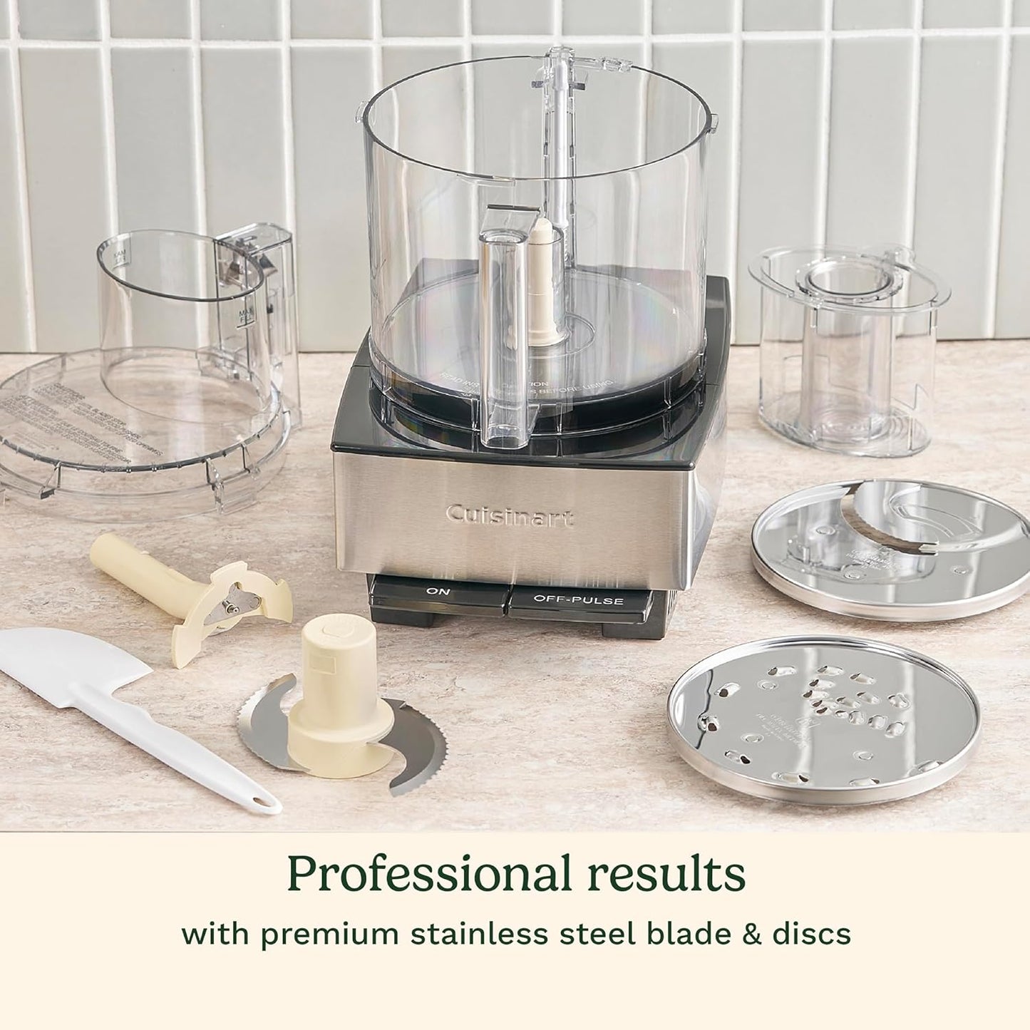 Cuisinart 7-Cup Pro Classic Food Processor, 600-Watt Motor, Vegetable Chopper & Blender for Mincing, Dicing, Shredding, Puree & Kneading Dough, DLC-10SYP1, White