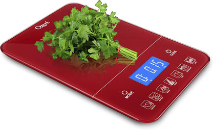 Ozeri Touch III Digital Kitchen Scale with Calorie Counter, 22 lbs (10 kg), Calla Green
