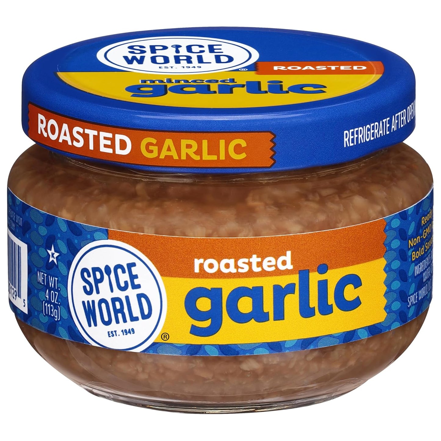 Spice World Squeezable Minced Garlic – Value 20oz Garlic Container – Ready-to-Use Seasonings for Cooking, Simply Squeeze the Convenient Package to Easily Add Flavor Without the Prep Work or Mess