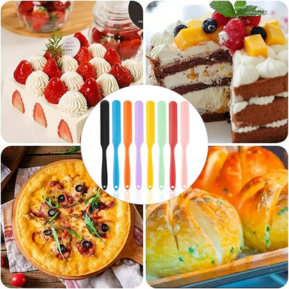 Mini Silicone Spatula Set 6 Pack – Heat-Resistant,Reusable & Non-Stick Spatulas for Baking,Cooking & Mixing – Dishwasher Safe,Multi-Color,Child-Safe Design Tnkcter
