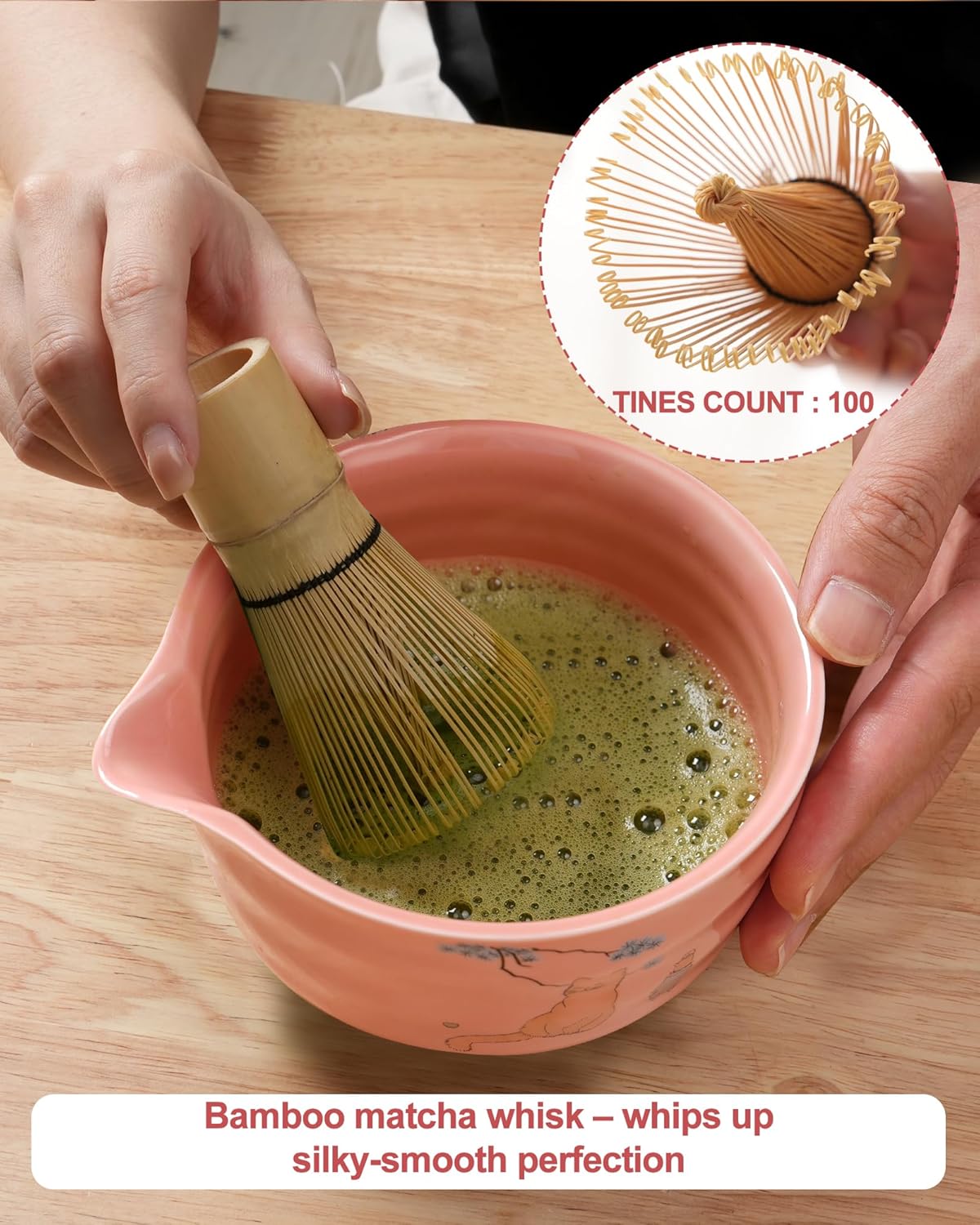 Matcha Whisk Set, Japanese Matcha Kit Set 7-Pcs with Matcha Bowl (Chawan), Matcha Whisk and Holder, Bamboo Scoop, Scoop Rest, Sifter and Tea Towel - Authentic Tea Ceremony Tools for Tea Lovers(Blue)