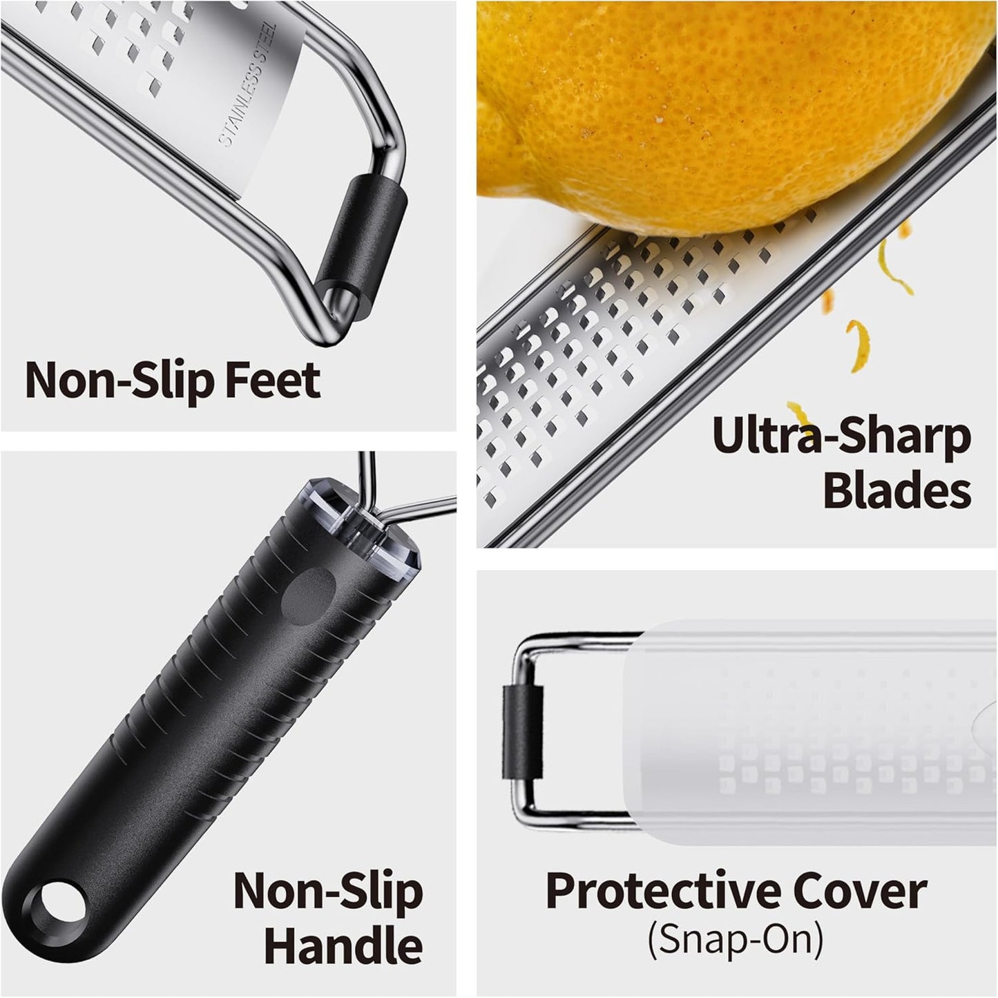 Cheese Grater with Non-Slip Handle, Lemon Zester,L15"x W1.4"