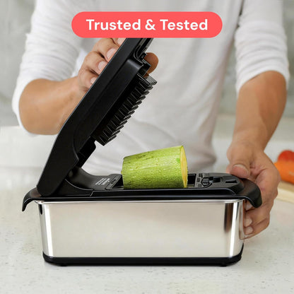 Fullstar The Original Pro Chopper - Vegetable Chopper and Spiralizer, Food Chopper with Container, Fruit Slicer, Kitchen Gadgets & Gifts, Home Essentials (4 in 1, Black)