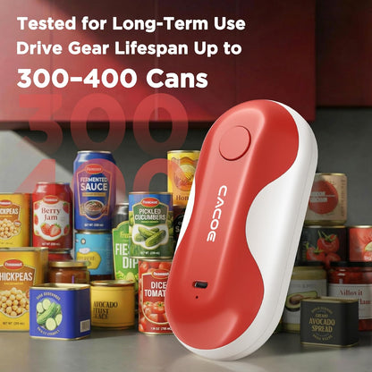 CACOE Automatic Smart Electric Can Opener with Auto Stop & USB-C Charging - Cordless Can Opener for Elderly and Arthritic Users for Seniors & Arthritis, Effortless One-Touch Open (black)