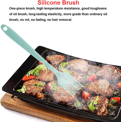 Silicone Spatulas Set of 6, Rubber Spoon Spatula Heat Resistant Spoonula One Piece Design Seamless Spatula Non-Stick Scrapers Baking Mixing Tool (Black)