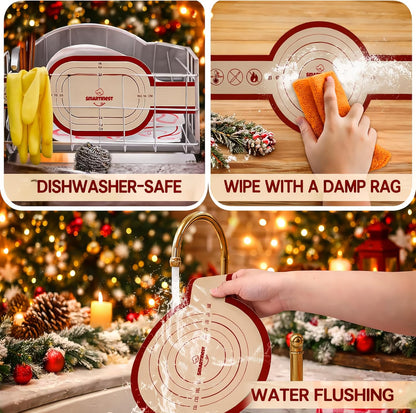 Sourdough Silicone Bread Sling for Dutch Oven, 2PCS Non-Stick Reusable Baking Mat with Long Handles, Essentials Bread Making Supplies for Dough Transfer and Loaf Pan Lifter Liner, Set Of Oval & Round