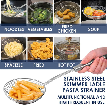 KEISSCO Stainless Steel Spaetzle Maker with Comfort Grip Handle, Homemade Traditional German Egg Noodle Dumpling Making Tool Set