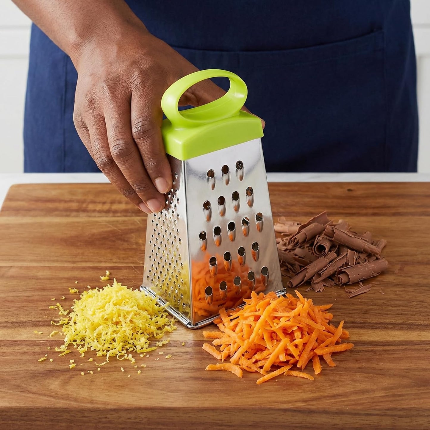 4 Pcs Mini Box Grater for Kitchen, Stainless Steel 4-Sided Food Grater with Handle, Small Manual Cheese Slicer Shredder for Cheese Carrot，Ginger, Garlic, Chocolate