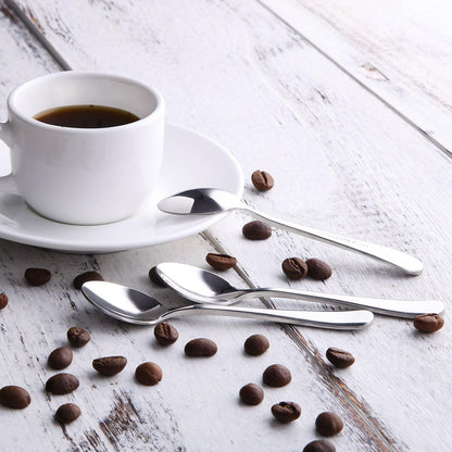 Demitasse Espresso Spoons,12-piece Mini Coffee Tiny Stainless Steel Spoons Bistro Small Spoons for Dessert, Tea, Appetizer(4.7Inch)…