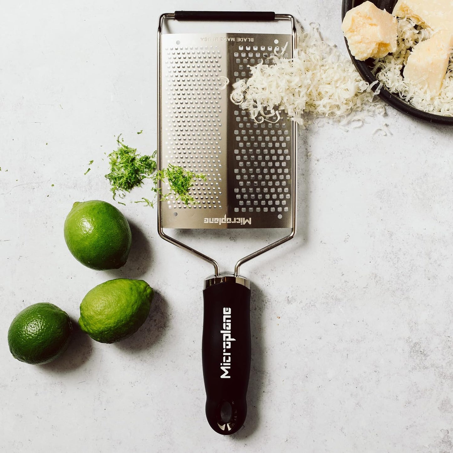 Microplane Gourmet Dual Grater - Fine and Coarse Stainless Steel Blades for Effortless Parmesan Cheese Grating and More