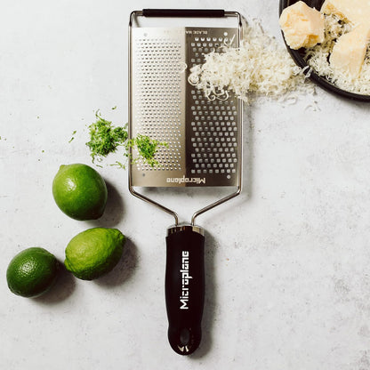 Microplane Gourmet Dual Grater - Fine and Coarse Stainless Steel Blades for Effortless Parmesan Cheese Grating and More