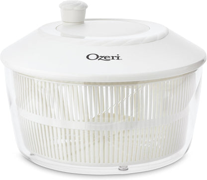 Ozeri Italian Made Fresca Salad Spinner and Serving Bowl, BPA-Free, Green, 4.4 qt