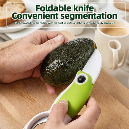 3 in 1 Folding Avocado Slicer Tool, Splitting, Pitting, Slicing Avocados Safely, Bird Shaped Avocado Splitter, Fruit Peeler, Kitchen Gadget, Lightweight Portable Tool, 1 Pcs