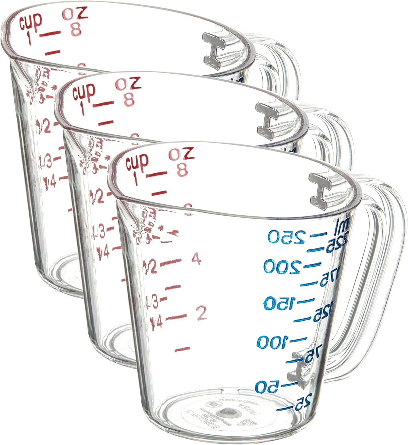 Carlisle FoodService Products 4314107 Commercial Plastic Measuring Cup, 1 Cup, Clear