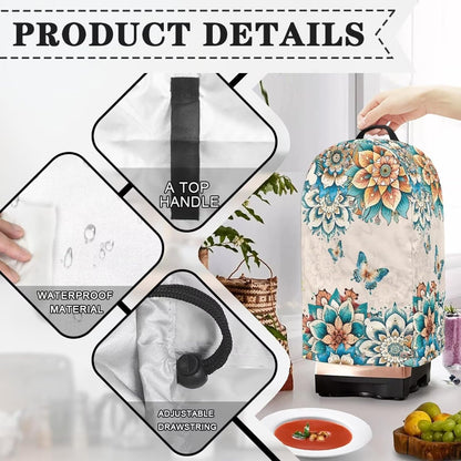 Coffee Pastry Blender Dust Cover with Drawstring Field Stand Mixer or Coffee Maker Cover Anti Fingerprint Polyester Appliance for Home Kitchen Decor