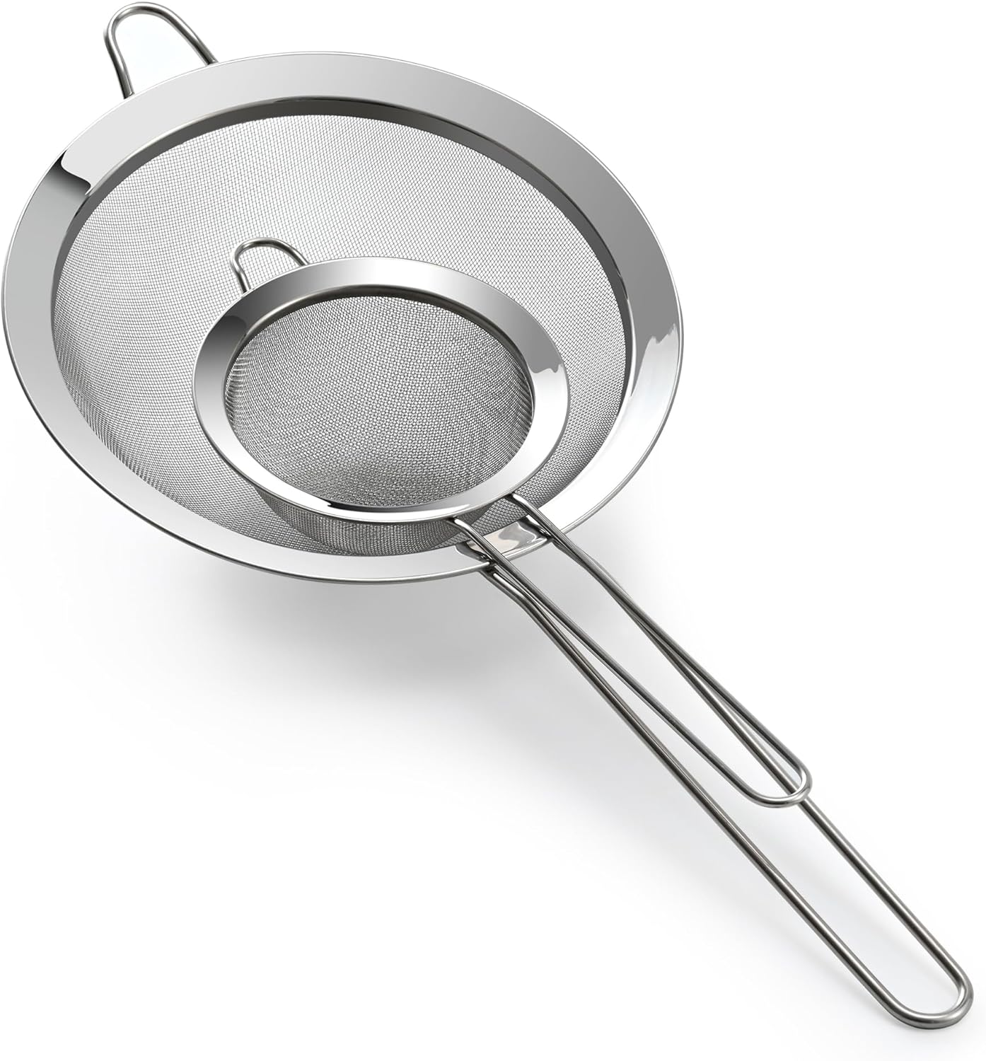 Luckyiren Premium 304 Stainless Steel Fine Mesh Strainer – Multi-Use Colander, Sieve, and Filter for Rice, Juice, Quinoa, Flour, Baking, Cooking, and Meal Prep – Durable, Easy-to-Clean Kitchen Tool