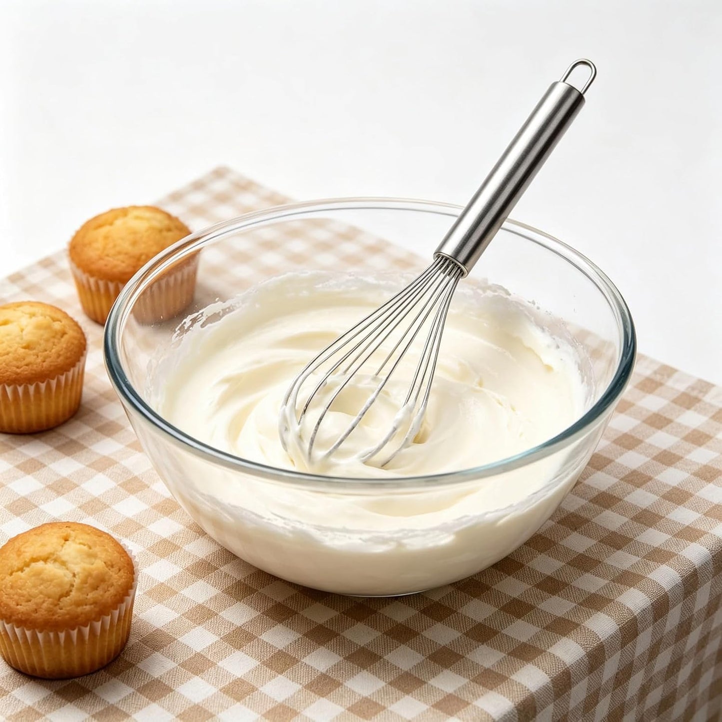 Stainless Steel Whisk Set, 3 Sizes (8", 10", 12") Kitchen Whisks for Cooking, Balloon Wire Whisk for Mixing, Whisking, Beating, Blending, Egg Beater, Baking, Whipping Cream, Frothing Milk