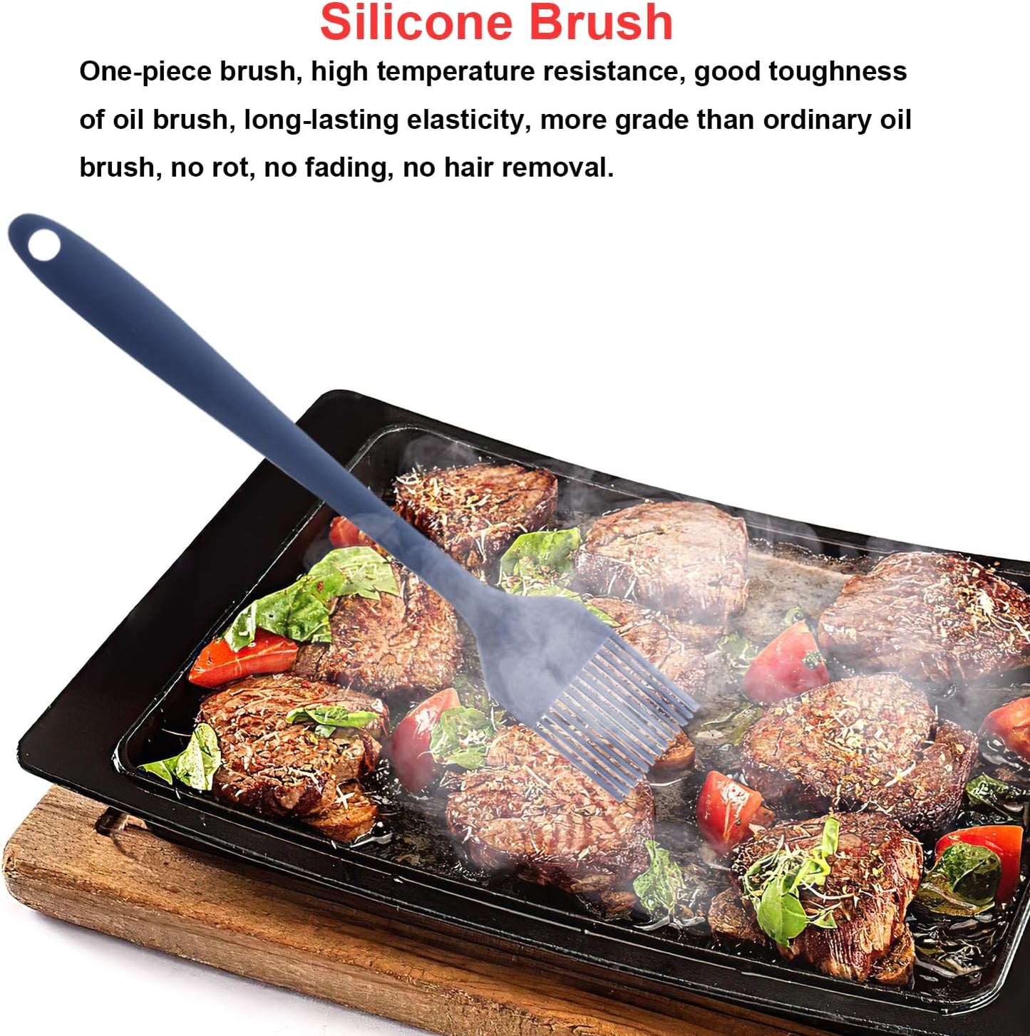 Silicone Spatulas Set of 6, Rubber Spoon Spatula Heat Resistant Spoonula One Piece Design Seamless Spatula Non-Stick Scrapers Baking Mixing Tool (Black)