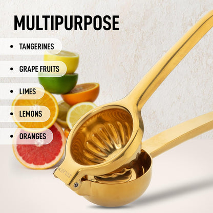 Lemon Squeezer Stainless Steel with Premium Quality Heavy Duty Solid Metal Squeezer Bowl - Large Manual Citrus Press Juicer and Lime Squeezer Stainless Steel - by Zulay Kitchen