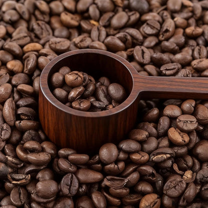 Walnut Wooden Coffee Scoop, 2Pcs Mini Measuring Spoons for Coffee, Tea, Sugar, Milk Powder, Spices, Solid Wood Tablespoon for Jars, Canisters, Kitchen Accessories, Easy to Clean
