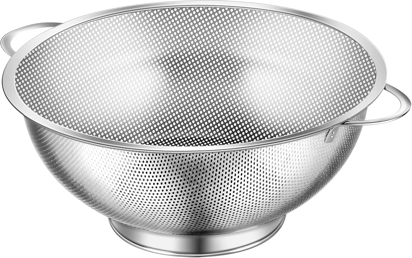 Kaishun Colander Stainless Steel 3-Quart, Strainer for Kitchen Food, Dishwasher Safe