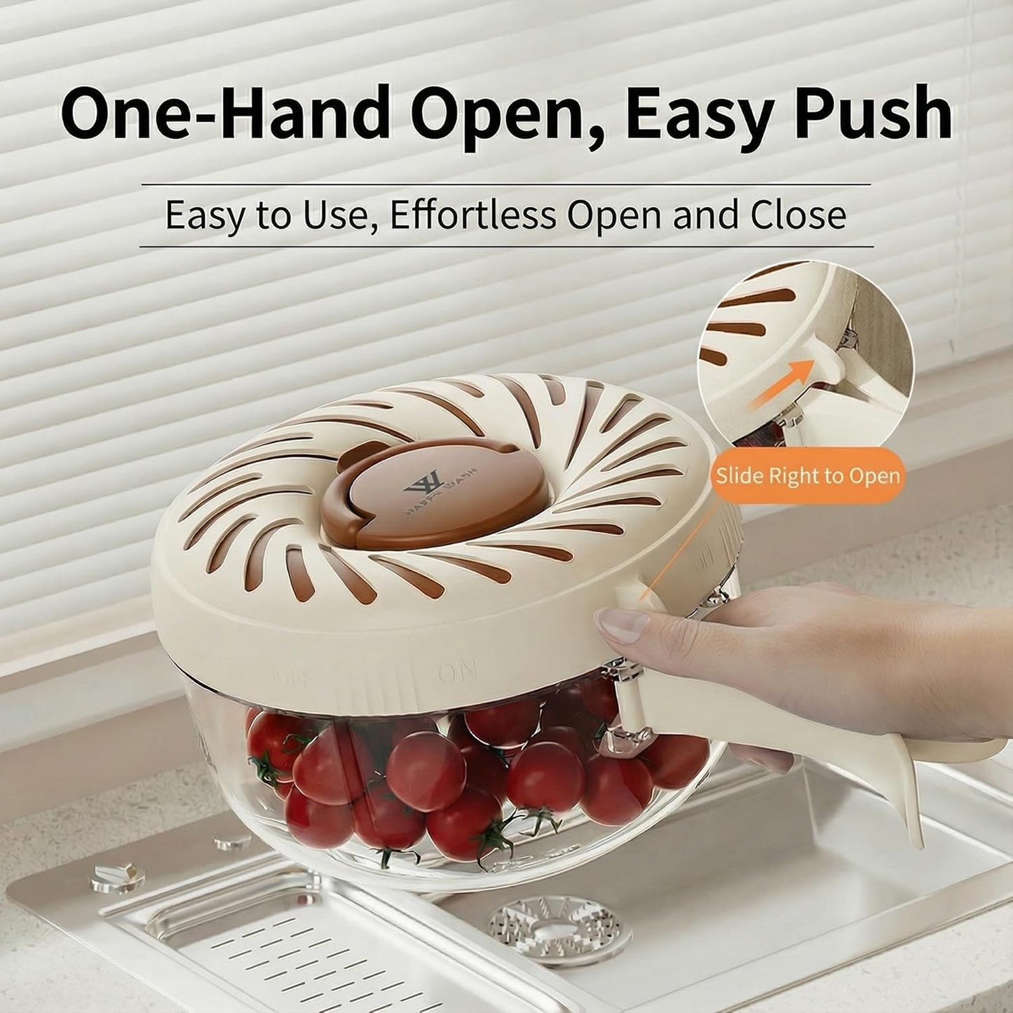 Fruit Washing Bowl with Strainer, 2-in-1 Berry Container for Fridge, Produce Storage Container with Drain Basket, Colander for Rice, Vegetables & Pasta, BPA Free