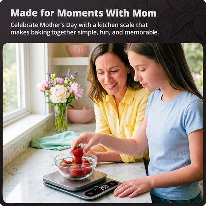 Greater Goods Digital Food Scale for Kitchen & Baking, 10kg/22lb High-Capacity Weight Scale with 1g Precision, Stainless Steel Platform, Hi-Def LCD, Ideal for Bread, Sourdough & Bulk Cooking