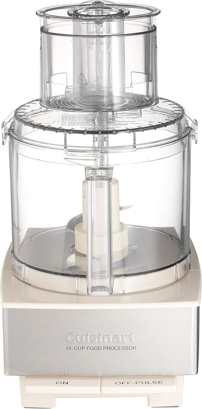 Cuisinart 7-Cup Pro Classic Food Processor, 600-Watt Motor, Vegetable Chopper & Blender for Mincing, Dicing, Shredding, Puree & Kneading Dough, DLC-10SYP1, White