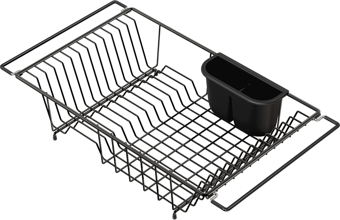 Simple Houseware Over Sink Counter Top Stainless Steel Dish Drainer Drying Rack, Chrome