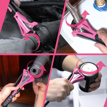 ValueMax 2-piece Strap Wrench Set, Adjustable Oil Filter Wrench with Max Diameter 4" (Small) & 6" (Large) for Shower Head Water Filter, Jar Opener Set