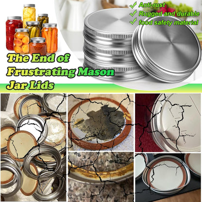 Mason Jar Pour Spout Lid Stainless Steel with Handle, Wide Mouth Pour Spout Flip Cap Lids for Mason Jars, Anticracking Leak Proof Seal Cover Airtight for Drinking Salad Dressing & Food Storing(2PCS)