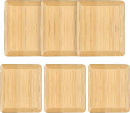 DEBETOOL 6-Pack Natural Bamboo Pan Scraper & Pot Scraper - Non-Scratch Dish Scraper for Cast Iron，Stainless Steel & Ceramic Cookware - Food Scraper Tool