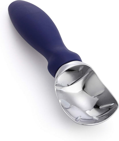 Spring Chef Heavy Duty Ice Cream Scoop with Comfortable Handle - Professional Ice Cream Scooper for Gelato, Sorbet, Cookie Dough, Melon, Frozen Yogurt - Dishwasher Safe Metal Kitchen Tool - Black